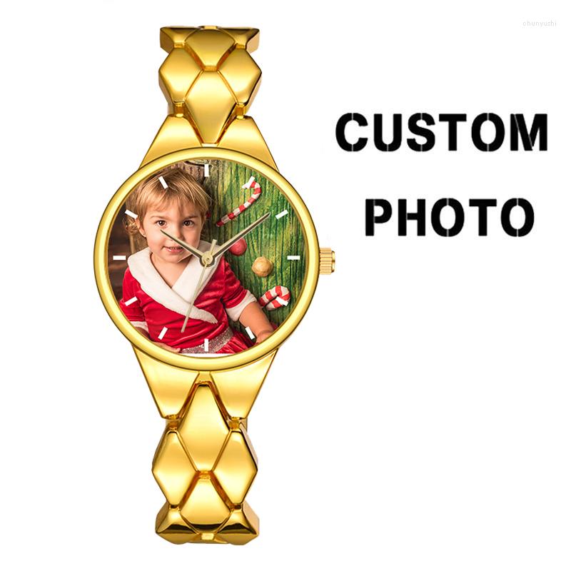 Wristwatches Gold Women Watch Custom Po Picture On Dial Quartz Designed Private Label, Gold dial logo
Wristwatches Gold Women Watch Custom Po Picture On Dial Quartz Designed Private Label, Gold dial logo