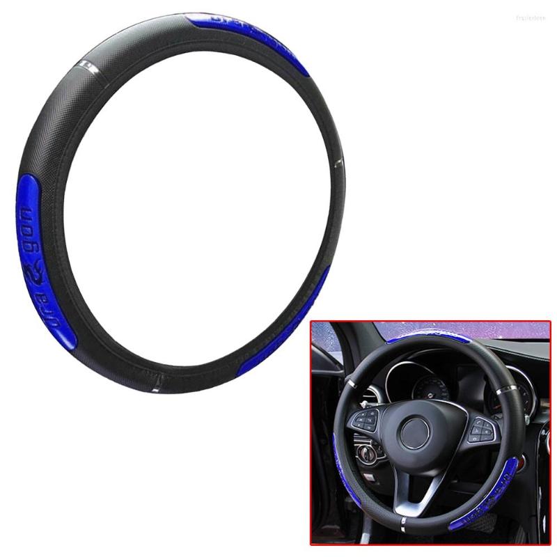 Steering Wheel Covers 1pcs Blue And Black Reflective Longteng Leather Car Cover Without Inner Ring
Steering Wheel Covers 1pcs Blue And Black Reflective Longteng Leather Car Cover Without Inner Ring