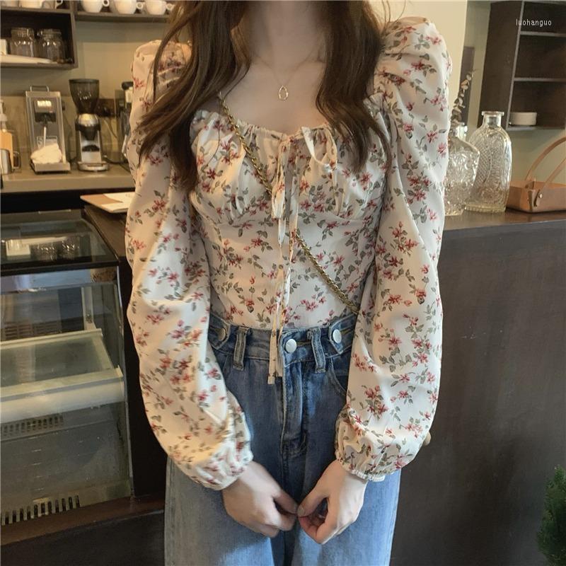 Women's Blouses Floral Women Long Puff Sleeve Lace-up Design Fashion Slim Fit Casual Females Ulzzang All-match Spring, Beige
Women's Blouses Floral Women Long Puff Sleeve Lace-up Design Fashion Slim Fit Casual Females Ulzzang All-match Spring, Beige