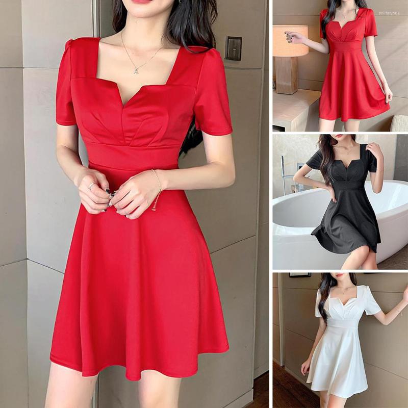Casual Dresses Women' Summer Dress Square And V Neck Short Sleeve High Waist Formal Slim Office Korean Style -2XL NOV99, White
Casual Dresses Women' Summer Dress Square And V Neck Short Sleeve High Waist Formal Slim Office Korean Style -2XL NOV99, White