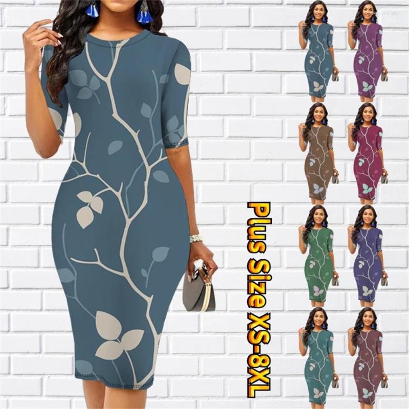 Casual Dresses 2023 Design Printing Knee-length Skirt Fashion Tight Summer Round Neck Half-sleeve Women Trend Dress Slim
Casual Dresses 2023 Design Printing Knee-length Skirt Fashion Tight Summer Round Neck Half-sleeve Women Trend Dress Slim