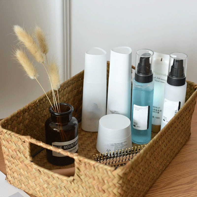 Storage Baskets Natural large woven seaweed basket straw wicker for home dining tables fruits bread towels small kitchen storage containers 230508