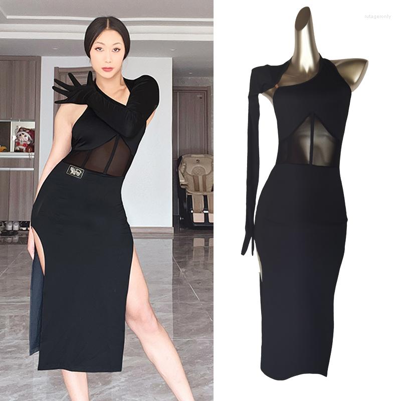 Stage Wear Latin Dance Dress Women One-Sleeved Black Rumba Tango Performance Costume Sexy Ballroom Practice DNV16683
Stage Wear Latin Dance Dress Women One-Sleeved Black Rumba Tango Performance Costume Sexy Ballroom Practice DNV16683