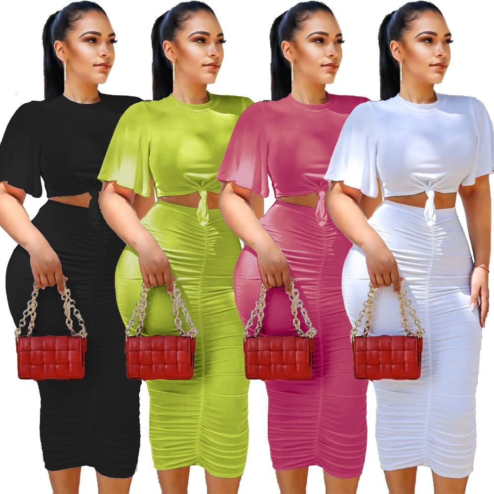 Two Piece Dress Spring Summer Women Sexy Solid Bodycon Midi Skirt Set Slim Fit Outfits Crop Tops 2 Matching Female 230509, White
Two Piece Dress Spring Summer Women Sexy Solid Bodycon Midi Skirt Set Slim Fit Outfits Crop Tops 2 Matching Female 230509, White