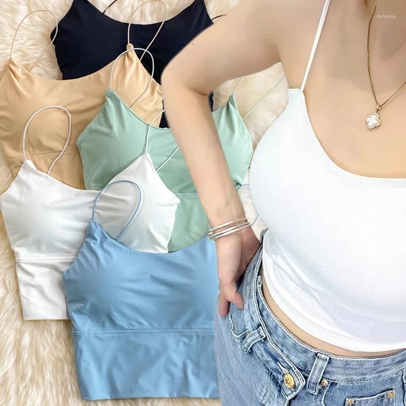 Camisoles & Tanks Women Crop Tops Sexy Solid Color Camisole Ice Silk Tube Top Seamless Sports Tank Wireless Underwear Padded Bra Bralette, Black
Camisoles & Tanks Women Crop Tops Sexy Solid Color Camisole Ice Silk Tube Top Seamless Sports Tank Wireless Underwear Padded Bra Bralette, Black