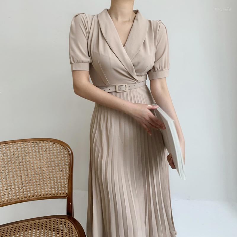 Party Dresses Summer Women Elegant Waist Belt Solid Ankle-Length Dress Office Lady Puff Sleeve Pleated 2023 Fashion, Green
Party Dresses Summer Women Elegant Waist Belt Solid Ankle-Length Dress Office Lady Puff Sleeve Pleated 2023 Fashion, Green