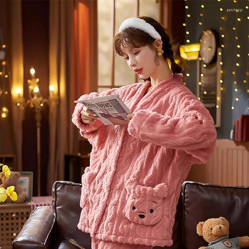 Women's Sleepwear Flannel Velvet Pajamas For Teenager Sweet Home Clothes Warm Trouser Suits Nightgown Set Woman 2 Pieces Outfits Winter, Blue
Women's Sleepwear Flannel Velvet Pajamas For Teenager Sweet Home Clothes Warm Trouser Suits Nightgown Set Woman 2 Pieces Outfits Winter, Blue