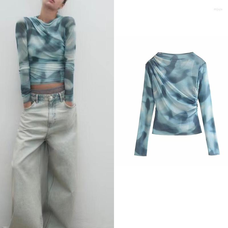 Women's Blouses Women Fashion Printed Tulle Vintage Long Sleeve With Lining Lady Thin Shirts Female Casual Ruched Blusas Tops
Women's Blouses Women Fashion Printed Tulle Vintage Long Sleeve With Lining Lady Thin Shirts Female Casual Ruched Blusas Tops