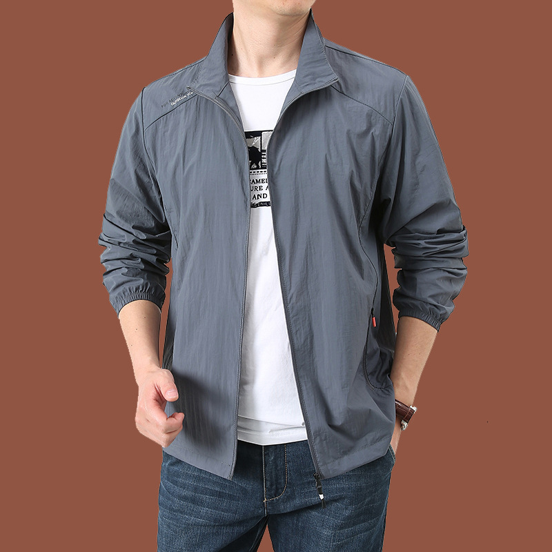 Men's Jackets Summer Quick Drying Breathable Jacket Man Outdoor Ultra Thin Sunscreen Casual Skin Coats Fishing Climbing Hiking Anti UV Outwear 23