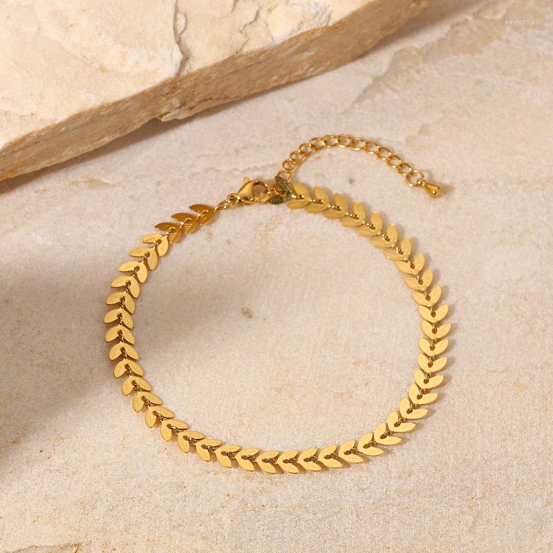 Anklets Minar INS Fashion Metallic Leaves Charm For Women 18K Gold PVD Plated Stainless Steel Non Tarnish Beach Jewelry
Anklets Minar INS Fashion Metallic Leaves Charm For Women 18K Gold PVD Plated Stainless Steel Non Tarnish Beach Jewelry