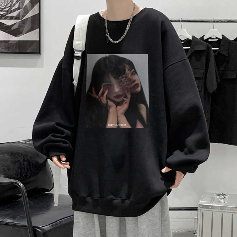 Round Neck Sweater for Hip-hop Loose Fitting Trend Casual Autumn and Winter Lazy Style Top Plush Men's, White
Round Neck Sweater for Hip-hop Loose Fitting Trend Casual Autumn and Winter Lazy Style Top Plush Men's, White