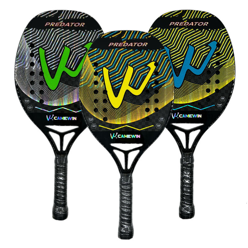 Tennis Rackets 12K Beach Racket Camewin Full Carbon Fiber Frame Holographic Feminino Masculina Kit Rude Surface Treatment With Bag 2023 230509
Tennis Rackets 12K Beach Racket Camewin Full Carbon Fiber Frame Holographic Feminino Masculina Kit Rude Surface Treatment With Bag 2023 230509