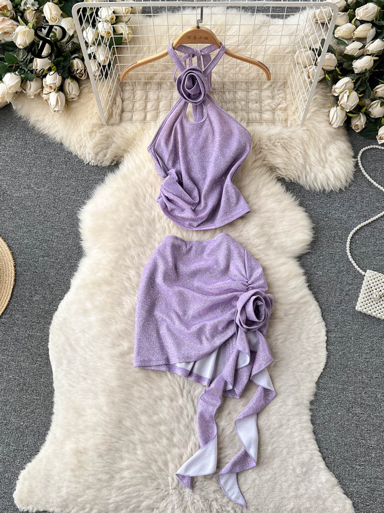 Two Piece Dress SINGREINY Summer Shiny Sexy Pieces Suits Women Halter Slim TopShort Bodycon Skirt Sets French Streetwear Floral Beach 230509, Beige
Two Piece Dress SINGREINY Summer Shiny Sexy Pieces Suits Women Halter Slim TopShort Bodycon Skirt Sets French Streetwear Floral Beach 230509, Beige