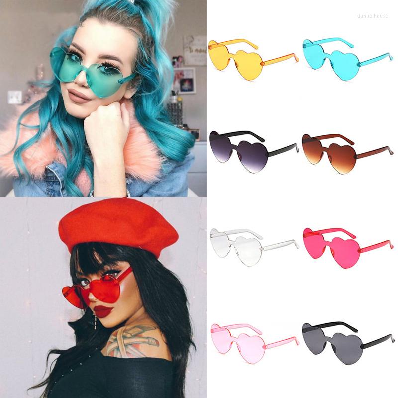 Sunglasses Love Heart Shape Transparent Candy Color Rimless For Women Eyewear Tint Clear Lens Colorful Sun Glasses
Sunglasses Love Heart Shape Transparent Candy Color Rimless For Women Eyewear Tint Clear Lens Colorful Sun Glasses