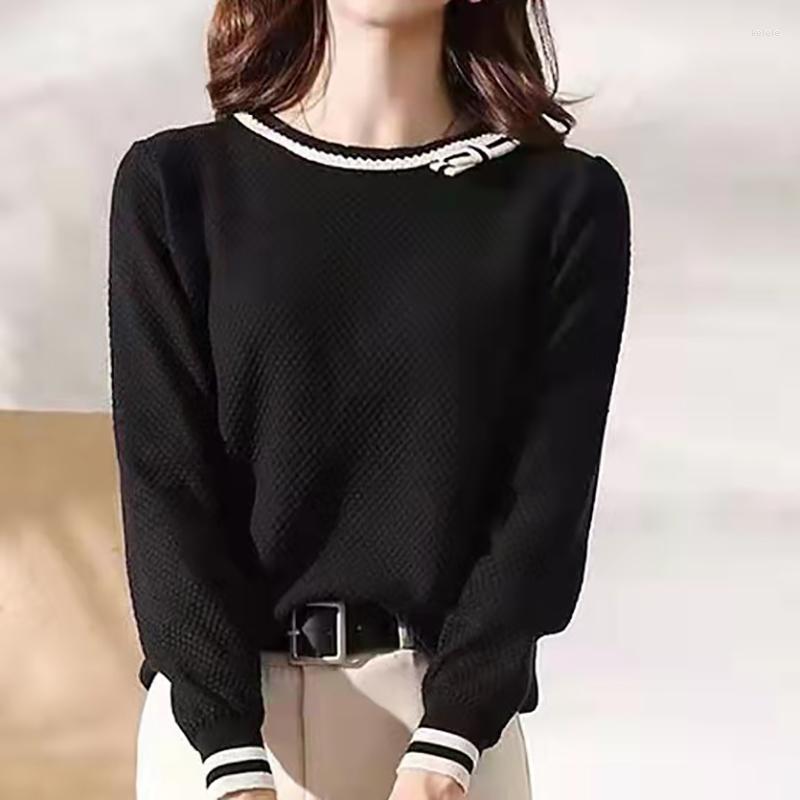 Women's Sweaters Sweater Women Pullover Long Sleeve Top Knitted Jumpers Antumn Winter Clothes Casual Womens Sueter Mujer Invierno 2023, Black 
Women's Sweaters Sweater Women Pullover Long Sleeve Top Knitted Jumpers Antumn Winter Clothes Casual Womens Sueter Mujer Invierno 2023, Black