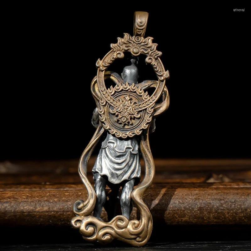 Pendant Necklaces Vintage Buddhist Jewelry Dharma Protector Vajra Arhat Buddha Men Women Religious Amulet Necklace