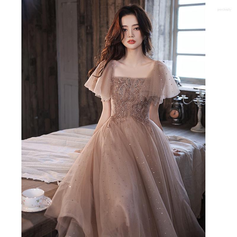Ethnic Clothing 2023 Elegant Square Neck Exquisite Sequins Beading Evening Dresses Women A-line Tulle Formal Party Gowns Vestido De Novia
Ethnic Clothing 2023 Elegant Square Neck Exquisite Sequins Beading Evening Dresses Women A-line Tulle Formal Party Gowns Vestido De Novia