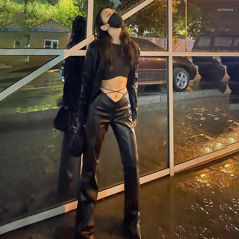 Women' Pants Fashion Pu Leather Women Black High Waist Sexy Lace Up Straight Skinny Flare Casual Hipster Joggers Trousers Mujer
Women' Pants Fashion Pu Leather Women Black High Waist Sexy Lace Up Straight Skinny Flare Casual Hipster Joggers Trousers Mujer