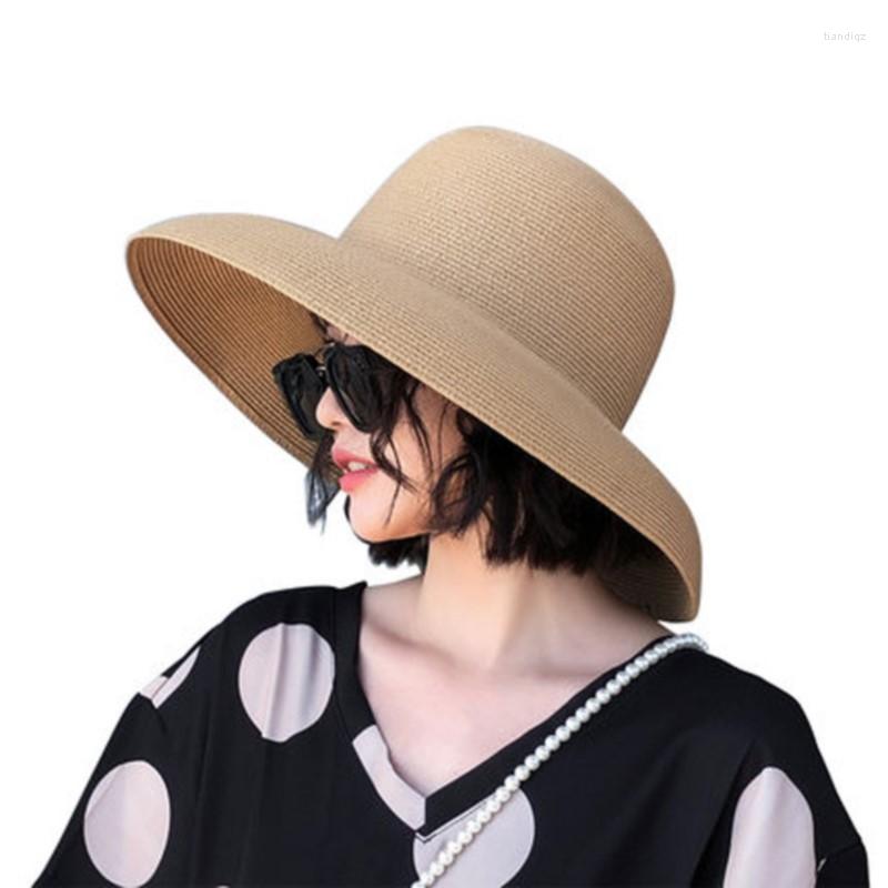 Wide Brim Hats Summer Hepburn Style Wind Retro Sun Hat Side Visor Female Holiday Sunscreen Beach Fashion Wild Big Grass, White
Wide Brim Hats Summer Hepburn Style Wind Retro Sun Hat Side Visor Female Holiday Sunscreen Beach Fashion Wild Big Grass, White