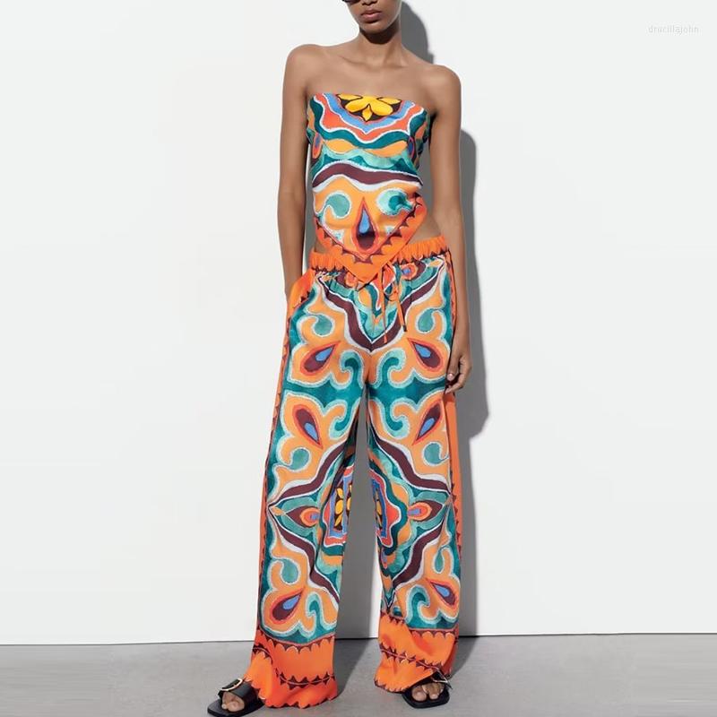 Women's Two Piece Pants Woman Sets 2023 Fashion Print Short Sleeveless Tops Casual High Waist Straight Summer Women Suit Set, 1top
Women's Two Piece Pants Woman Sets 2023 Fashion Print Short Sleeveless Tops Casual High Waist Straight Summer Women Suit Set, 1top