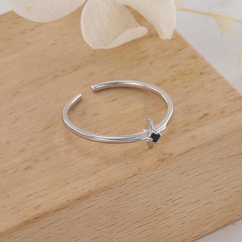 Cluster Rings Selling European American Fashion 925 Sterling Silver Black Cubic Zirconia Stones Open Ring Female Holiday Party Jewelry
Cluster Rings Selling European American Fashion 925 Sterling Silver Black Cubic Zirconia Stones Open Ring Female Holiday Party Jewelry