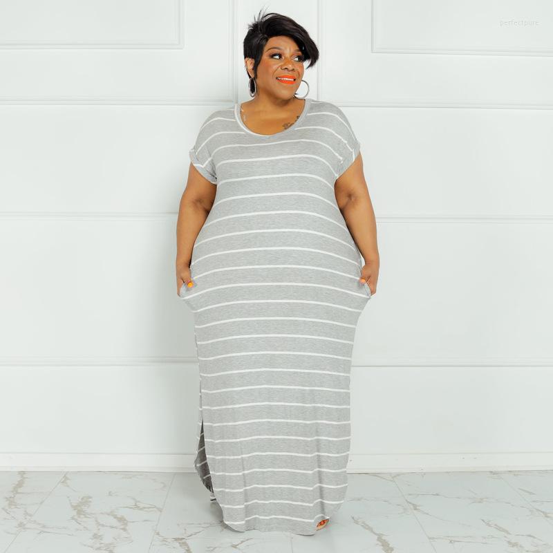 Casual Dresses Striped Africa Women Clothing Short Sleeve Round Neck Straight Dress Summer 2023 Long Vestidos, Black
Casual Dresses Striped Africa Women Clothing Short Sleeve Round Neck Straight Dress Summer 2023 Long Vestidos, Black