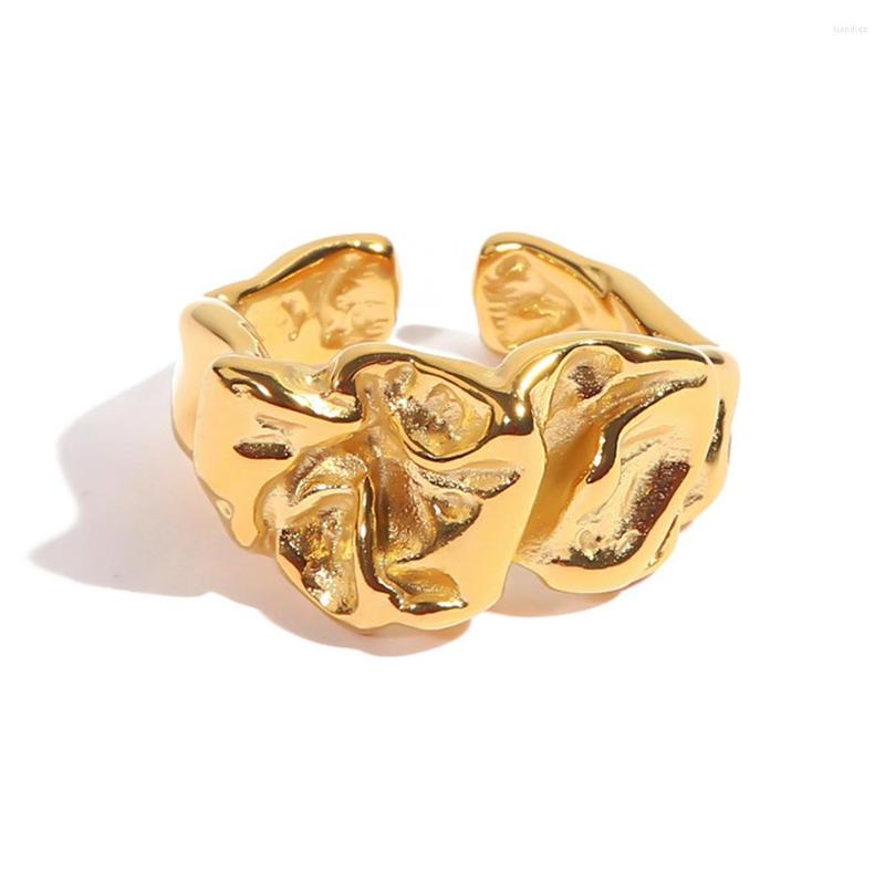Cluster Rings Furnace Vacuum Plating Gold Color Irregular Shape Ring Stainless Steel Surface Bump Open Finger For Women Vintage Party Jew
Cluster Rings Furnace Vacuum Plating Gold Color Irregular Shape Ring Stainless Steel Surface Bump Open Finger For Women Vintage Party Jew