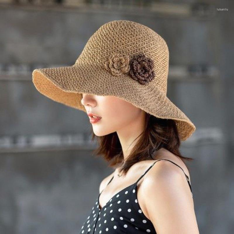 Wide Brim Hats Ladies Flowers Straw Hat Female Summer Foldable Beach Bucket Holiday Sunshade Elegant French Fisherman, Beige
Wide Brim Hats Ladies Flowers Straw Hat Female Summer Foldable Beach Bucket Holiday Sunshade Elegant French Fisherman, Beige