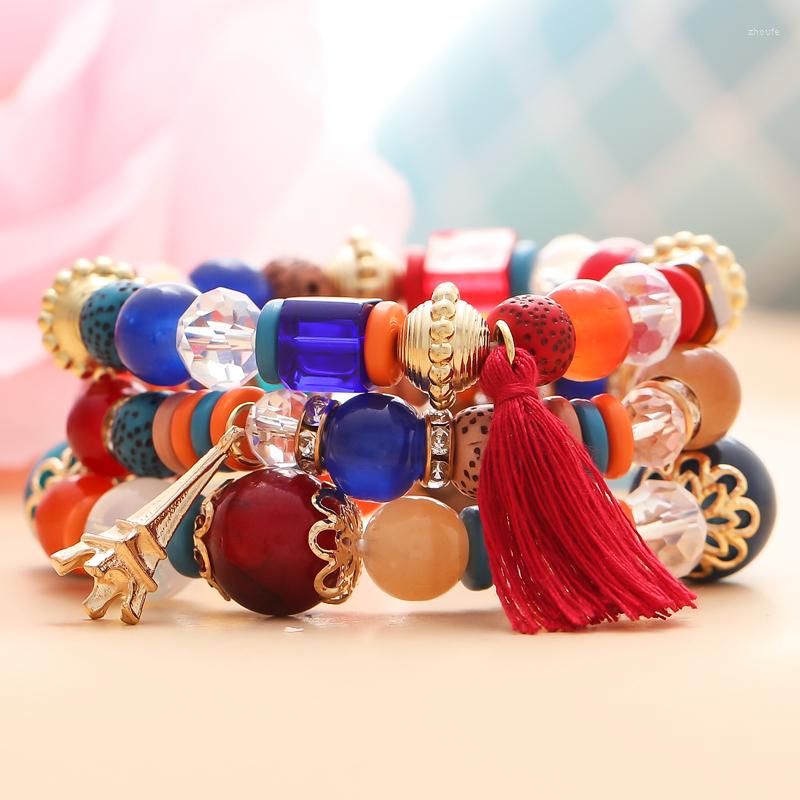 Charm Bracelets ZOSHI Vintage Bohemia Women Set Colorful Stone Beads Tassel Pendent Charms Bracelet Wristband Female Jewelry Gift
Charm Bracelets ZOSHI Vintage Bohemia Women Set Colorful Stone Beads Tassel Pendent Charms Bracelet Wristband Female Jewelry Gift
