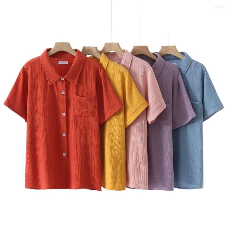 Women's Sleepwear Japanese Summer Women's Pajamas Cotton Crepe Red Short Sleeve Shirt Collar Top Single Piece Homewear Pajama, Blue
Women's Sleepwear Japanese Summer Women's Pajamas Cotton Crepe Red Short Sleeve Shirt Collar Top Single Piece Homewear Pajama, Blue