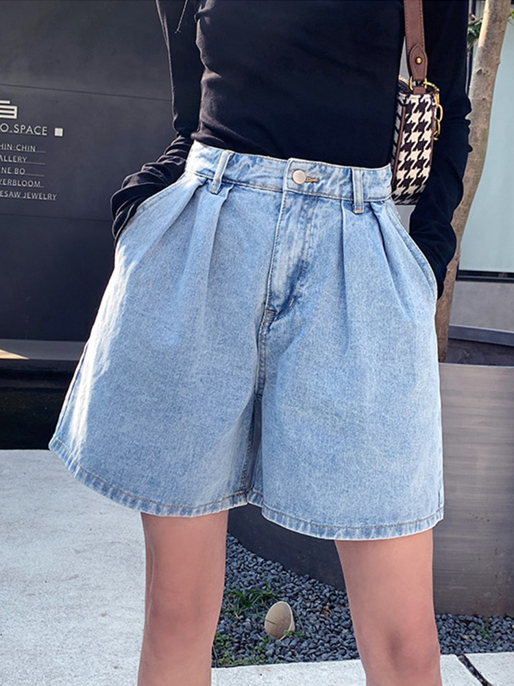 Women's Shorts Ailegogo Streetwear Women Loose Button Blue Denim Shorts Spring Summer Female High Waist Wide Leg Jeans Shorts Bottoms 230509
Women's Shorts Ailegogo Streetwear Women Loose Button Blue Denim Shorts Spring Summer Female High Waist Wide Leg Jeans Shorts Bottoms 230509