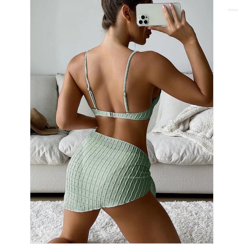 Women's Swimwear 3 Pieces Swimsuits Women Solid Bikini Sexy Female Backless Bathing Suit Woman Hoop Brazilian Biquini High Waist Beachwear, Light blue
Women's Swimwear 3 Pieces Swimsuits Women Solid Bikini Sexy Female Backless Bathing Suit Woman Hoop Brazilian Biquini High Waist Beachwear, Light blue