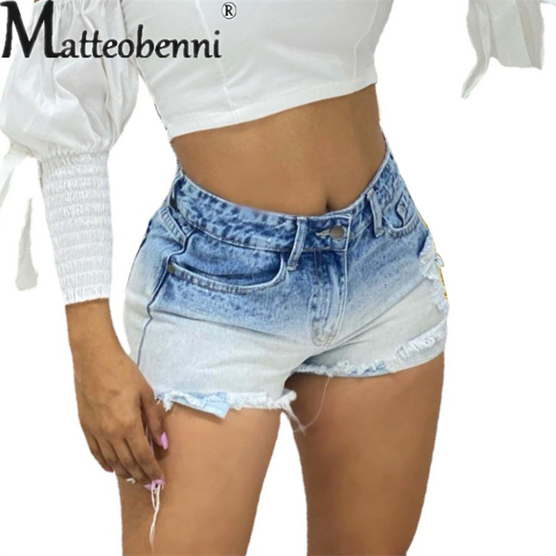 Womens Shorts Summer Light Blue Gradient Denim Fashion Daily Casual Streetwear Broken Hole Midwaist Threequarter Pants Female 230508
Womens Shorts Summer Light Blue Gradient Denim Fashion Daily Casual Streetwear Broken Hole Midwaist Threequarter Pants Female 230508