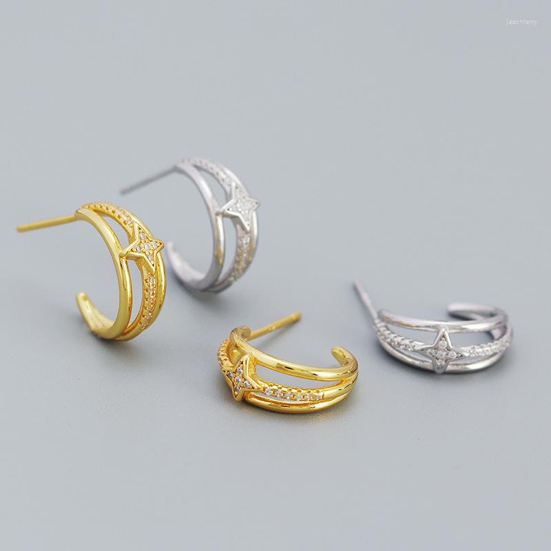 Stud Earrings Fashion 925 Sterling Silver Statement Gold Three Layer Star For Women Boho Charms Design Party Clip Jewelry Female
Stud Earrings Fashion 925 Sterling Silver Statement Gold Three Layer Star For Women Boho Charms Design Party Clip Jewelry Female