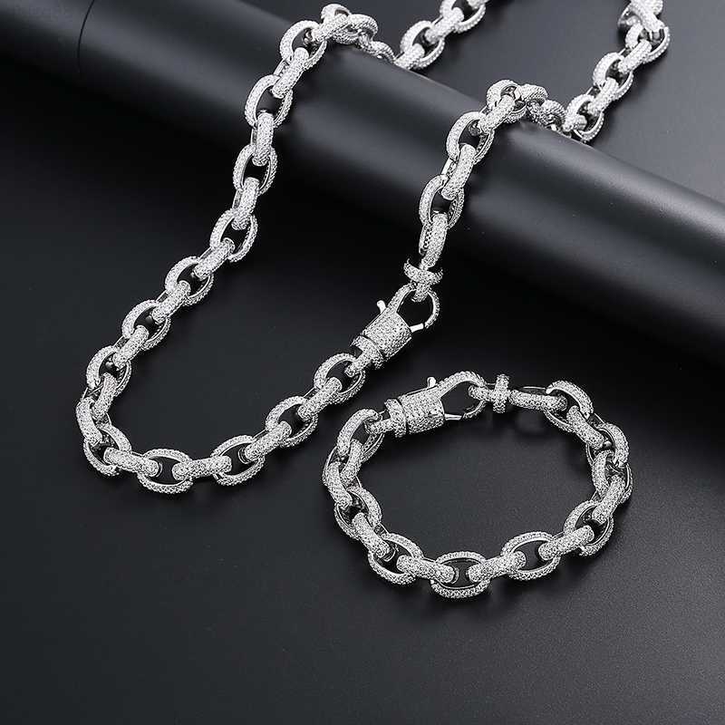 Fashion Men's Hip Hop Jewelry Set Ice Out Diamond Cuban Chain Bracelet Men's Silver Thick Necklace
Fashion Men's Hip Hop Jewelry Set Ice Out Diamond Cuban Chain Bracelet Men's Silver Thick Necklace