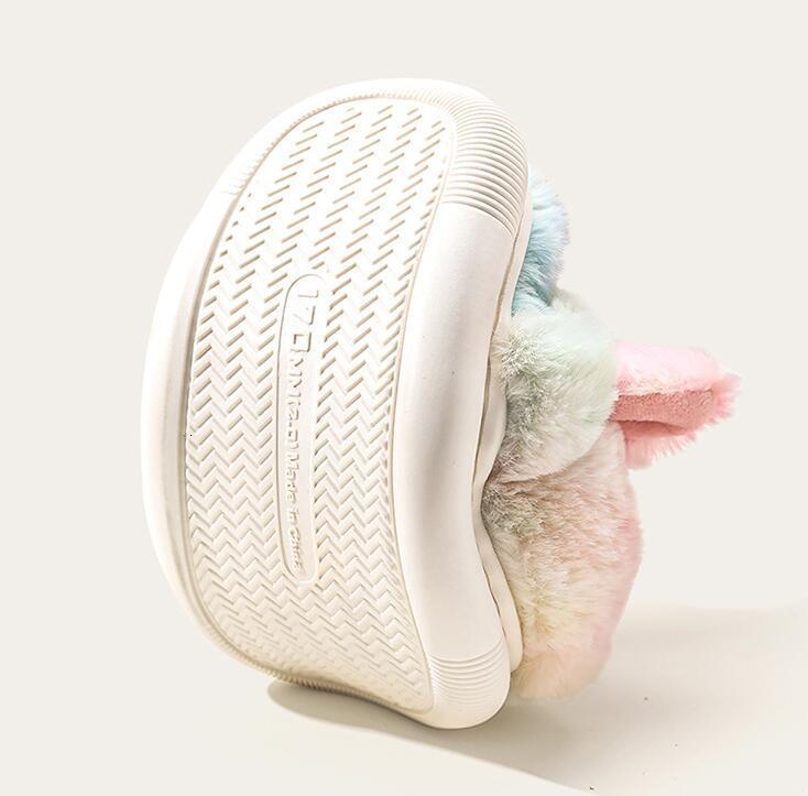 Slipper Autumn and Winter Children's Cotton Slippers Cute Cartoon Unicorn Household Plush Casual Soft Slippers Boys Girls Slippers Kids 230509