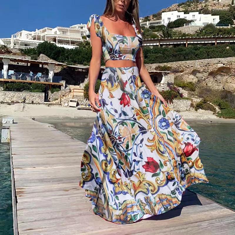 Casual Dresses African Printed Two Piece Sets Skirt Womens O-neck Loose Flare Sleeve Lace-up 2 Suit
Casual Dresses African Printed Two Piece Sets Skirt Womens O-neck Loose Flare Sleeve Lace-up 2 Suit