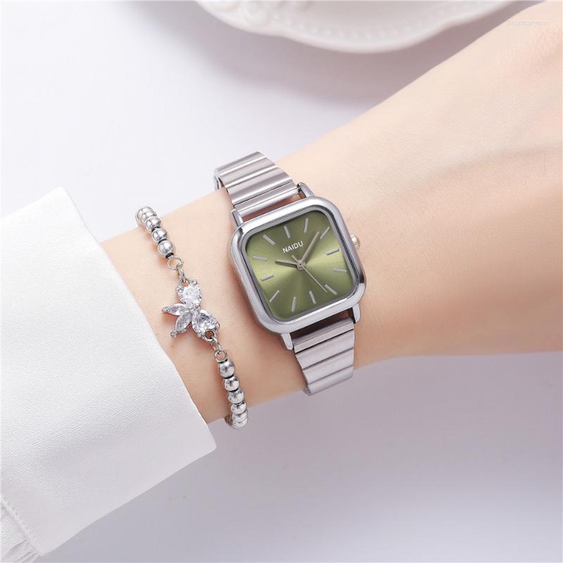 Wristwatches Fashion Quartz Elegant Stainless Steel Women's Watch Square Ladies Casual Women Watches Luxury Gift Female, White
Wristwatches Fashion Quartz Elegant Stainless Steel Women's Watch Square Ladies Casual Women Watches Luxury Gift Female, White