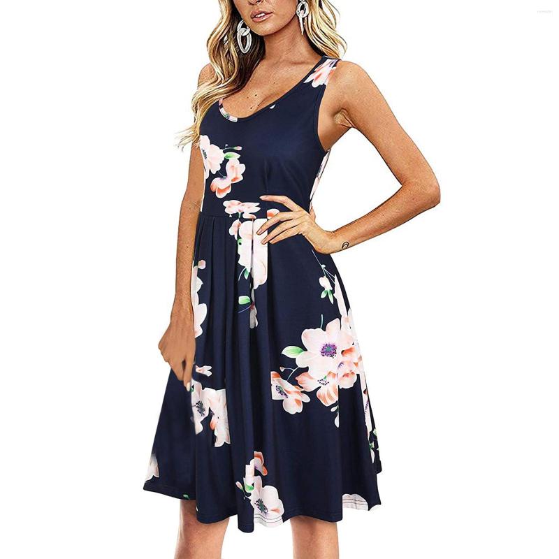 Casual Dresses Beach Short Sleeveless Style Dress O-neck Women's Summer Print, White
Casual Dresses Beach Short Sleeveless Style Dress O-neck Women's Summer Print, White
