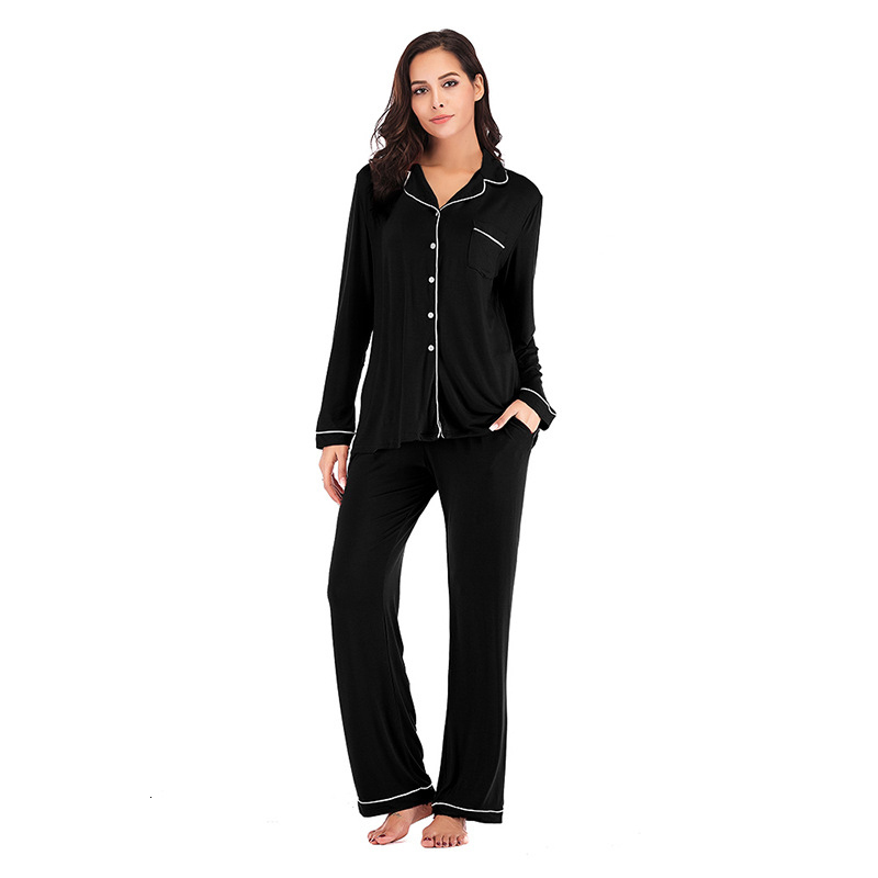 Women's Sleepwear Women Spring Autumn Long Sleeve Pants pajamas Set 2Pieces Modal Pajamas Suit Loose Solid Nightdress Casual Homewear 230508, Wave point cotton
Women's Sleepwear Women Spring Autumn Long Sleeve Pants pajamas Set 2Pieces Modal Pajamas Suit Loose Solid Nightdress Casual Homewear 230508, Wave point cotton