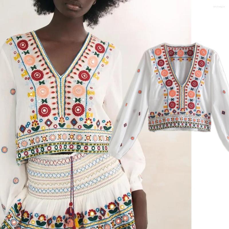 Women's Blouses Elmsk Indie Folk Casual Short Blouse Women Bohemian Vintage Embroidery V-neck Kimono Shirts, White
Women's Blouses Elmsk Indie Folk Casual Short Blouse Women Bohemian Vintage Embroidery V-neck Kimono Shirts, White