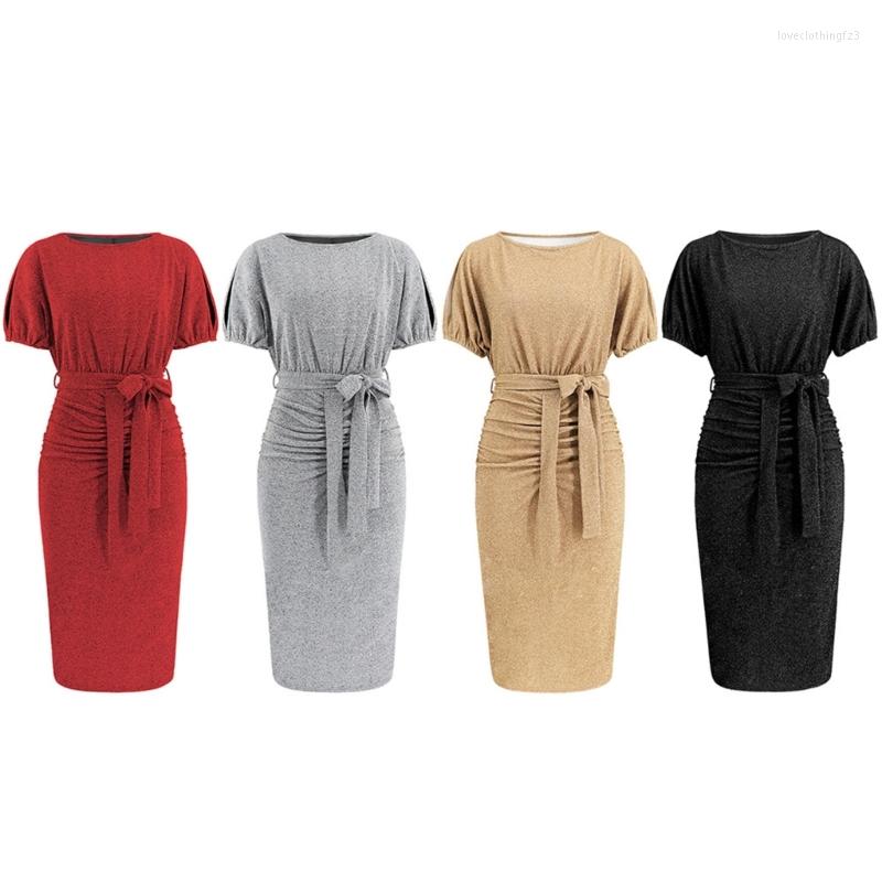 Casual Dresses Women Batwing Short Sleeve Sparkly Bodycon Knee Length Dress Belted High Waist Ruched Front Slit Back Party Pencil, Black
Casual Dresses Women Batwing Short Sleeve Sparkly Bodycon Knee Length Dress Belted High Waist Ruched Front Slit Back Party Pencil, Black