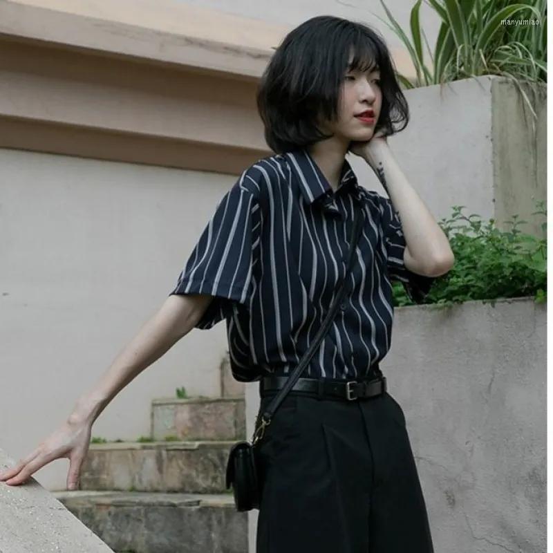 Women' T Shirts Aesthetic Striped Short Sleeve Shirt Loose Black Cool Vintage Y2K Clothes Summer Blouses Woman 2023
Women' T Shirts Aesthetic Striped Short Sleeve Shirt Loose Black Cool Vintage Y2K Clothes Summer Blouses Woman 2023