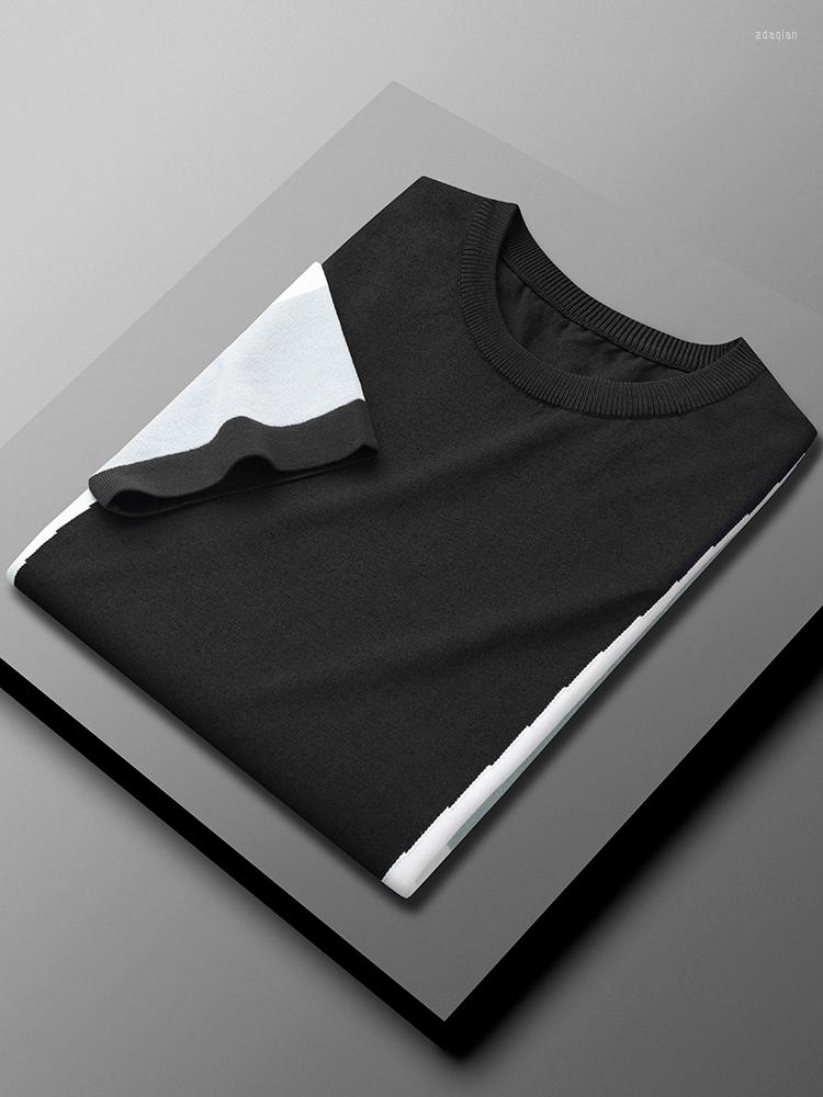 Men's T Shirts 2023 Men's Summer Fashion O-Neck T-shirt Tops Male Ice Silk Patchwork Clothing Trendy Slim Short Sleeve Knitted Tees T15, Black
Men's T Shirts 2023 Men's Summer Fashion O-Neck T-shirt Tops Male Ice Silk Patchwork Clothing Trendy Slim Short Sleeve Knitted Tees T15, Black
