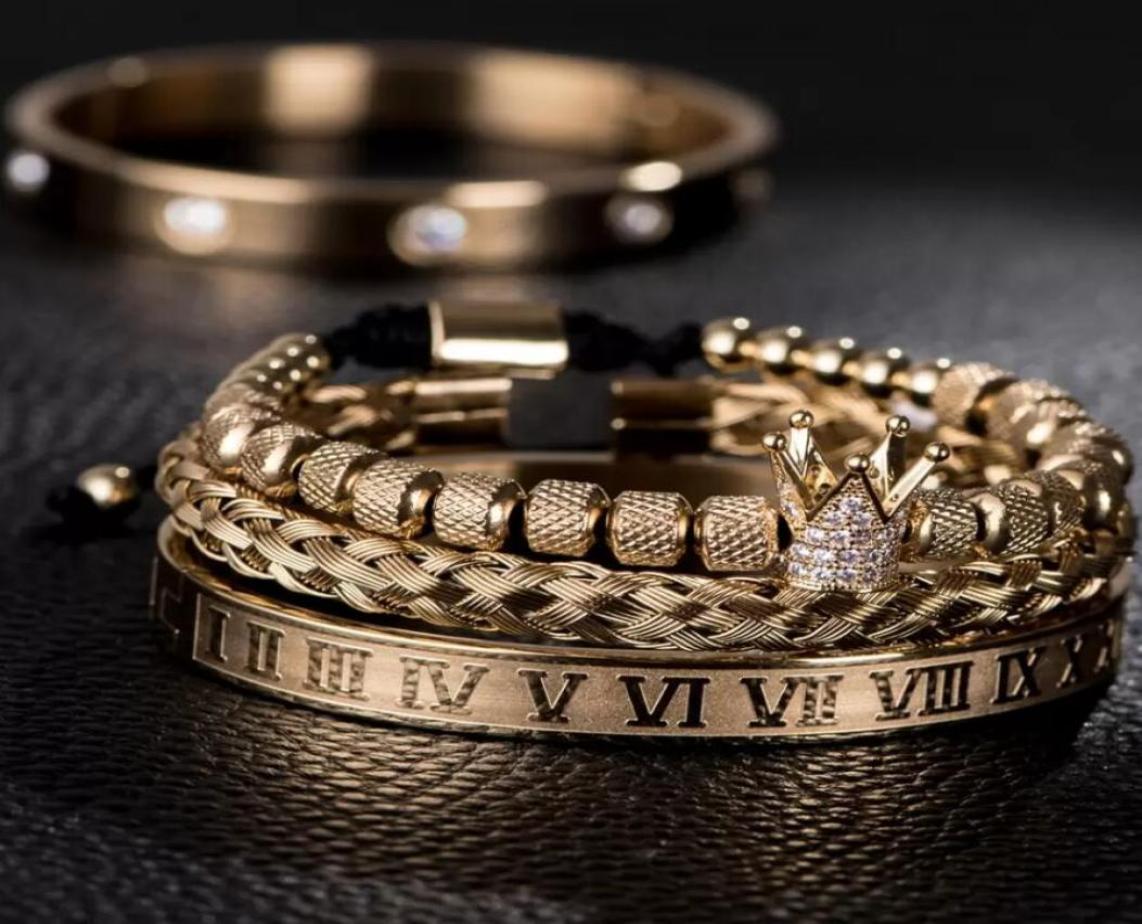 2022 3pcsset Bangle Luxury Micro Pave CZ Crown Roman Royal Charm Men Bracelets Stainless Steel Crystals Bangles Couple Handmade J5417099
2022 3pcsset Bangle Luxury Micro Pave CZ Crown Roman Royal Charm Men Bracelets Stainless Steel Crystals Bangles Couple Handmade J5417099
