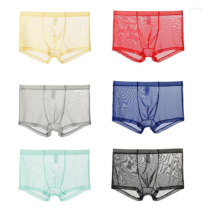 Underpants Men's Transparent Panties Underwear Thin Mid-waist Mesh Sexy Boxer Briefs Breathable Shorts Pants Solid Seamless, C238-2
Underpants Men's Transparent Panties Underwear Thin Mid-waist Mesh Sexy Boxer Briefs Breathable Shorts Pants Solid Seamless, C238-2