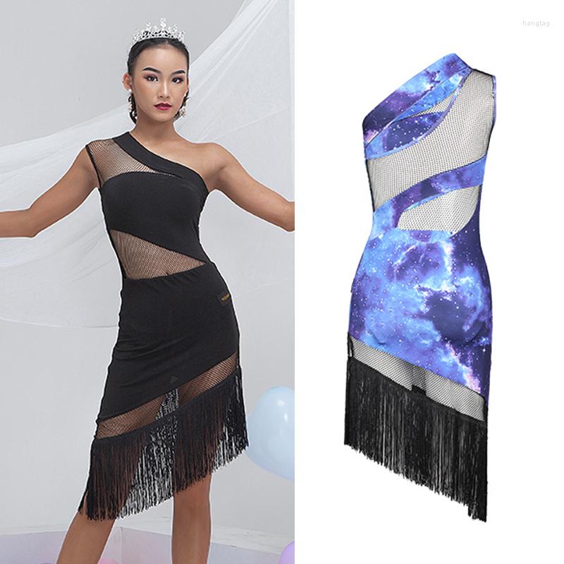 Stage Wear 2023 Latin Dance Fringe Dress Women Waist Hollow Mesh Salsa Samba Rumba Performance Costume Adult Sexy DNV14729, Blue
Stage Wear 2023 Latin Dance Fringe Dress Women Waist Hollow Mesh Salsa Samba Rumba Performance Costume Adult Sexy DNV14729, Blue