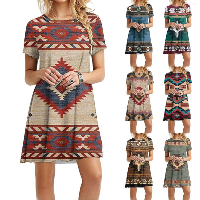 Casual Dresses Vintage Bohemian Dress 2023 Summer Womens Round Neck Short Sleeve Mini Beach Vestidos Robe Femme, Pink-c
Casual Dresses Vintage Bohemian Dress 2023 Summer Womens Round Neck Short Sleeve Mini Beach Vestidos Robe Femme, Pink-c