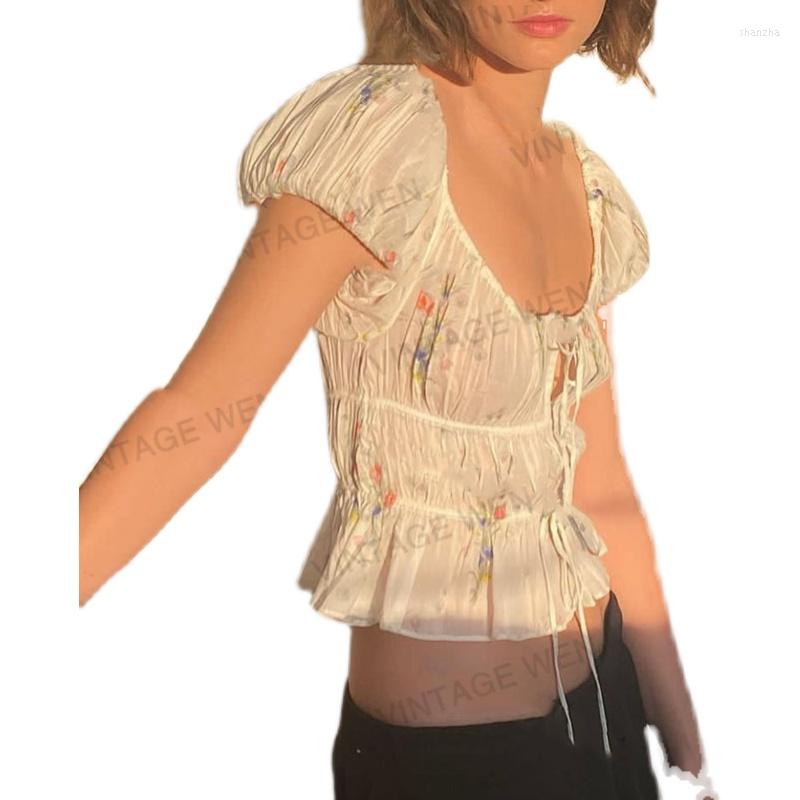 Women' T Shirts Retro Sweet Tie-Neck Pure Floral Short Sleeve Shirt Top Summer T-shirt Personality For Women, White
Women' T Shirts Retro Sweet Tie-Neck Pure Floral Short Sleeve Shirt Top Summer T-shirt Personality For Women, White