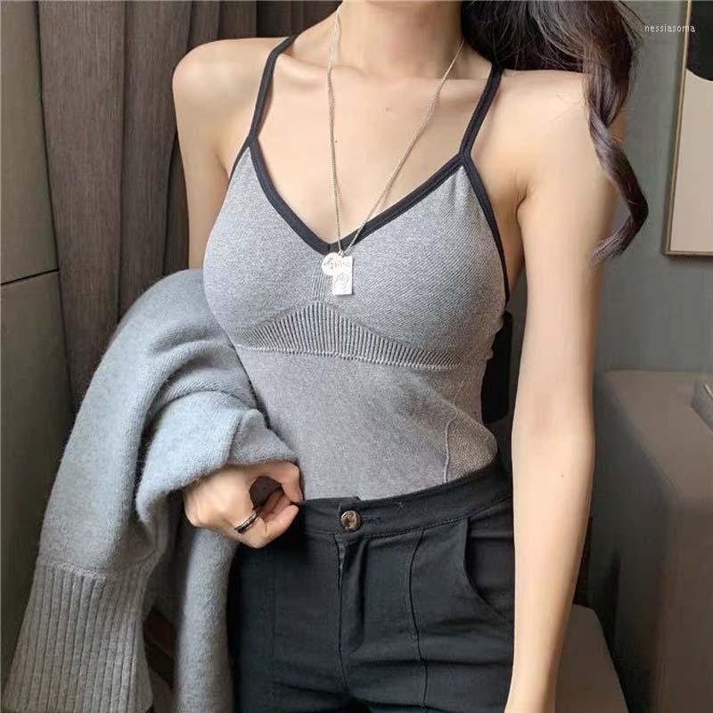 Women's Tanks Women Summer 2023 Fashion Sexy Sleeveless Gray Corset Camisole Korean Sports Bra Open Shoulders Tube Tops Casual Hig Street
Women's Tanks Women Summer 2023 Fashion Sexy Sleeveless Gray Corset Camisole Korean Sports Bra Open Shoulders Tube Tops Casual Hig Street